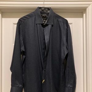 New Without Tags. - Mens Large Pronto Uomo Dark Gray dress shirt.Excellent shape